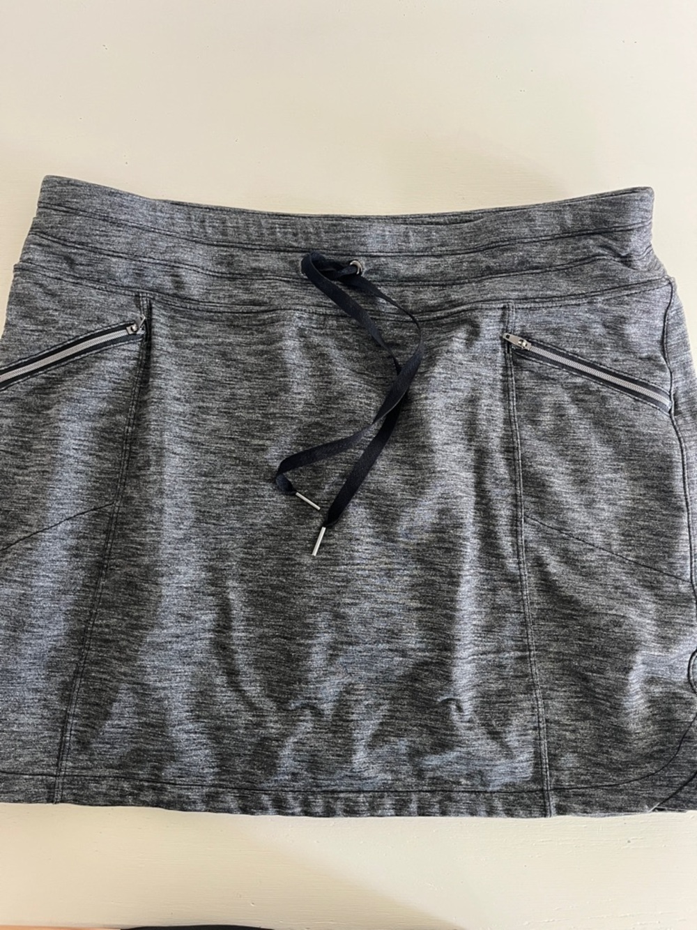 Athleta Charcoal Gray Performance Skort with Drawstring - Picture 3 of 5
